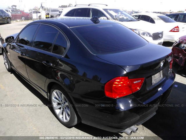 WBAPH5C55BA442570 - 2011 BMW 328 I SULEV BLACK photo 3