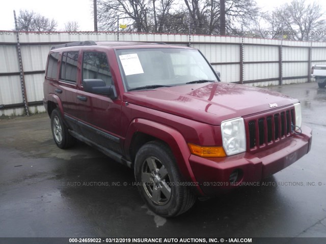 1J8HH48N06C179773 - 2006 JEEP COMMANDER RED photo 1