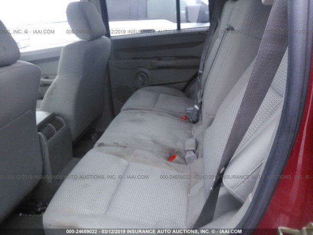 1J8HH48N06C179773 - 2006 JEEP COMMANDER RED photo 8