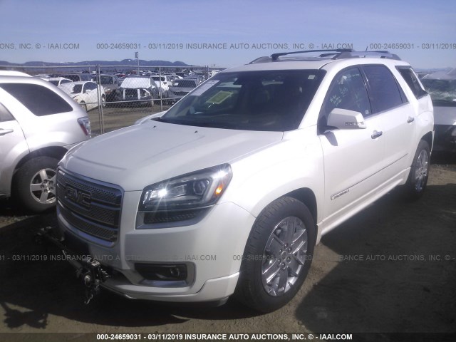 1GKKVTKD7GJ136727 - 2016 GMC ACADIA DENALI WHITE photo 2