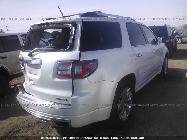 1GKKVTKD7GJ136727 - 2016 GMC ACADIA DENALI WHITE photo 4