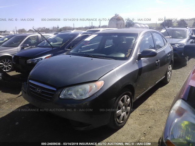 KMHDU46D29U605856 - 2009 HYUNDAI ELANTRA GLS/SE GRAY photo 2