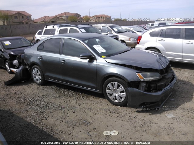 3VWDP7AJ2CM304524 - 2012 VOLKSWAGEN JETTA SE GRAY photo 1