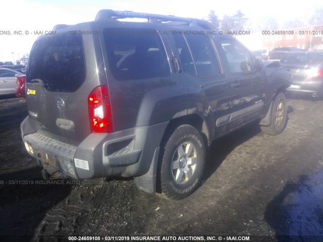 5N1AN08WX8C528620 - 2008 NISSAN XTERRA OFF ROAD/S/SE GRAY photo 4