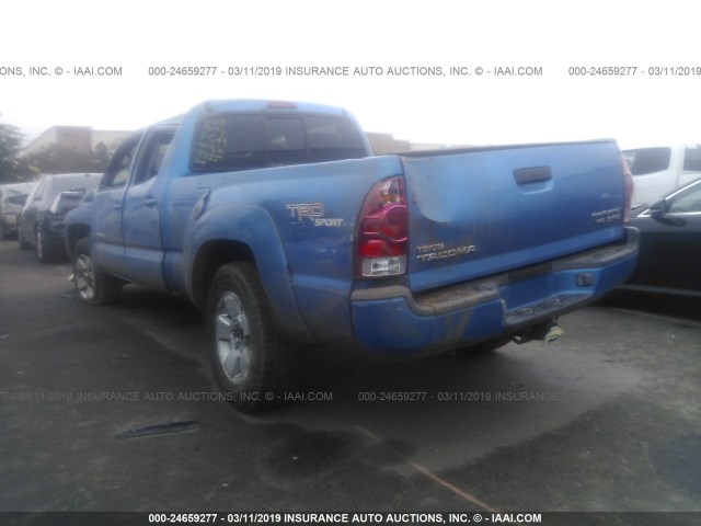 5TEKU72N85Z079455 - 2005 TOYOTA TACOMA DBL CAB PRERUNNER LNG BED BLUE photo 3