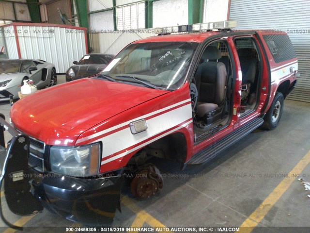 1GNGC46K29R122753 - 2009 CHEVROLET SUBURBAN C2500  LS RED photo 2