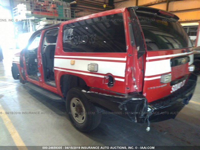 1GNGC46K29R122753 - 2009 CHEVROLET SUBURBAN C2500  LS RED photo 3