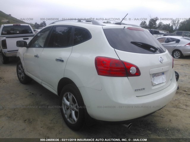 JN8AS5MT3AW504366 - 2010 NISSAN ROGUE S/SL/KROM WHITE photo 3