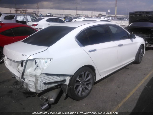 1HGCR2F54EA035709 - 2014 HONDA ACCORD SPORT WHITE photo 4