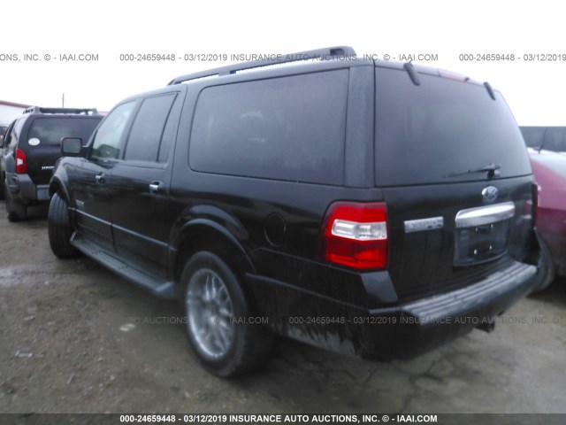 1FMFK15508LA42611 - 2008 FORD EXPEDITION EL XLT BLACK photo 3