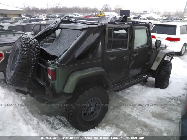 1J8GA59118L536608 - 2008 JEEP WRANGLER UNLIMITE SAHARA GREEN photo 4