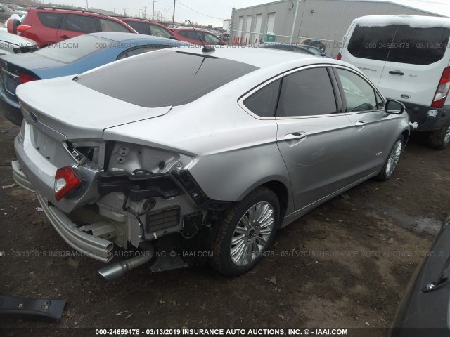 3FA6P0PU8FR280456 - 2015 FORD FUSION SE PHEV SILVER photo 4