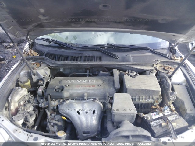 4T1BE46K77U181722 - 2007 TOYOTA CAMRY NEW GENERAT CE/LE/XLE/SE SILVER photo 10