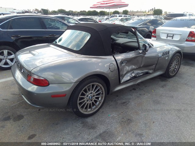 WBACN53431LJ58968 - 2001 BMW Z3 3.0 GRAY photo 4