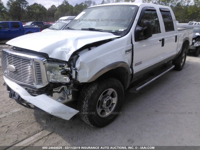 1FTSW21PX6EA14529 - 2006 FORD F250 SUPER DUTY WHITE photo 2