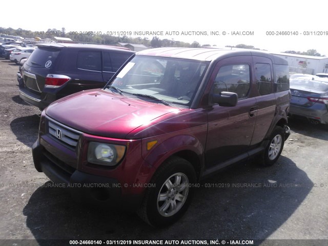 5J6YH28747L015516 - 2007 HONDA ELEMENT EX RED photo 2