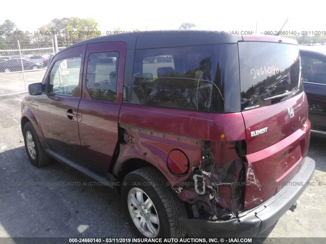 5J6YH28747L015516 - 2007 HONDA ELEMENT EX RED photo 3