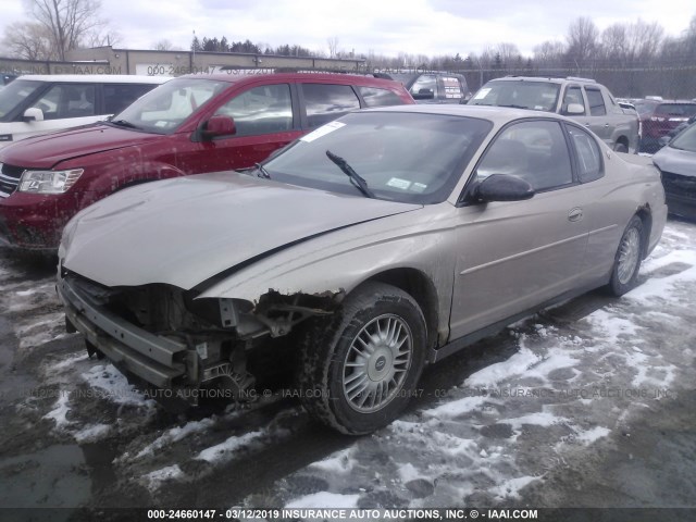 2G1WW12E129103856 - 2002 CHEVROLET MONTE CARLO LS TAN photo 2