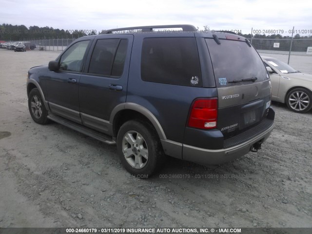 1FMDU64W23UB39515 - 2003 FORD EXPLORER EDDIE BAUER BLUE photo 3