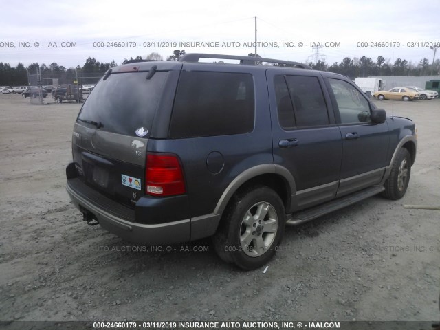 1FMDU64W23UB39515 - 2003 FORD EXPLORER EDDIE BAUER BLUE photo 4