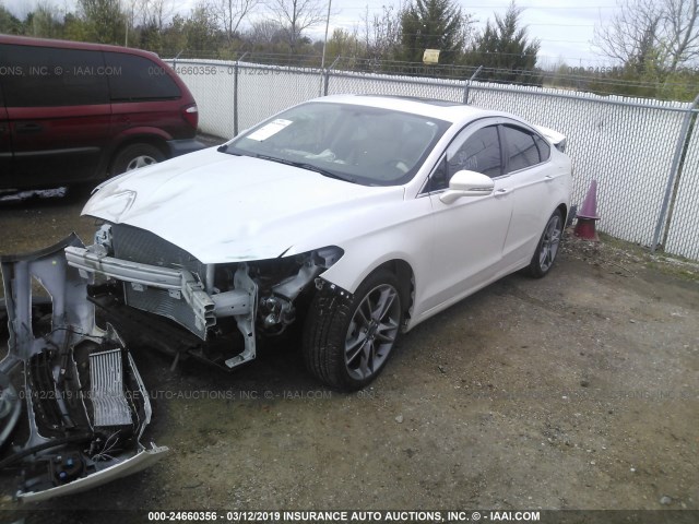 3FA6P0K95GR337720 - 2016 FORD FUSION TITANIUM WHITE photo 2