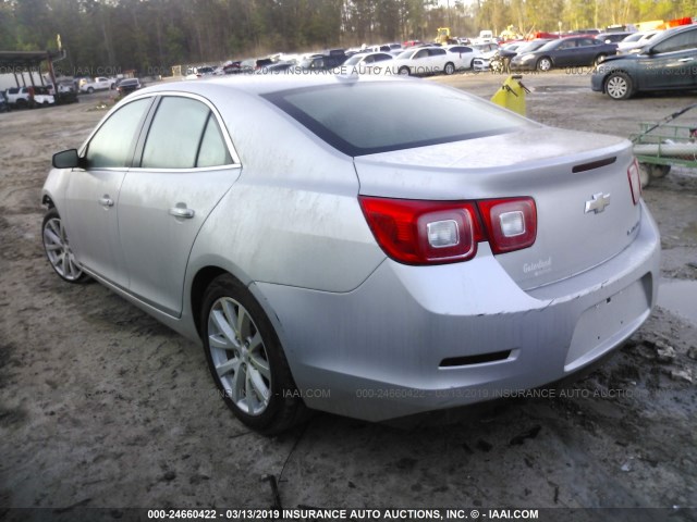 1G11H5SA3DF257102 - 2013 CHEVROLET MALIBU LTZ SILVER photo 3