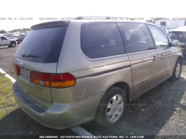 5FNRL18983B130010 - 2003 HONDA ODYSSEY EXL GRAY photo 4