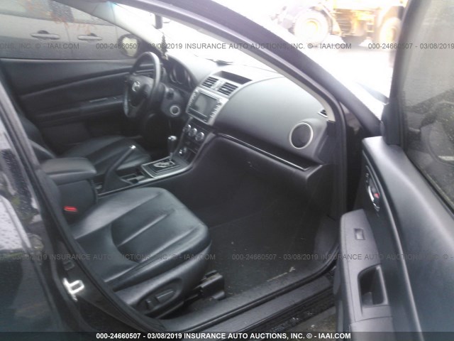 1YVHZ8CB0C5M33064 - 2012 MAZDA 6 S BLACK photo 5