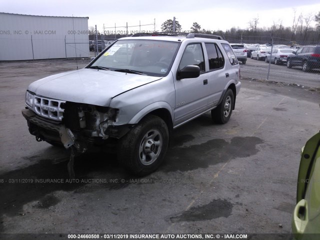 4S2DM58W014327606 - 2001 ISUZU RODEO S/LS/LSE SILVER photo 2