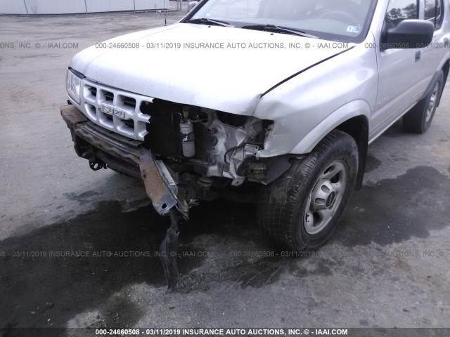 4S2DM58W014327606 - 2001 ISUZU RODEO S/LS/LSE SILVER photo 6