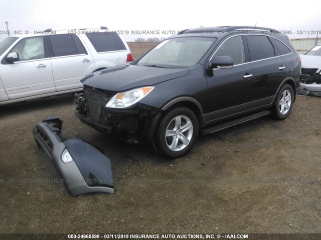 KM8NU13C38U061526 - 2008 HYUNDAI VERACRUZ GLS/SE/LIMITED BLACK photo 2