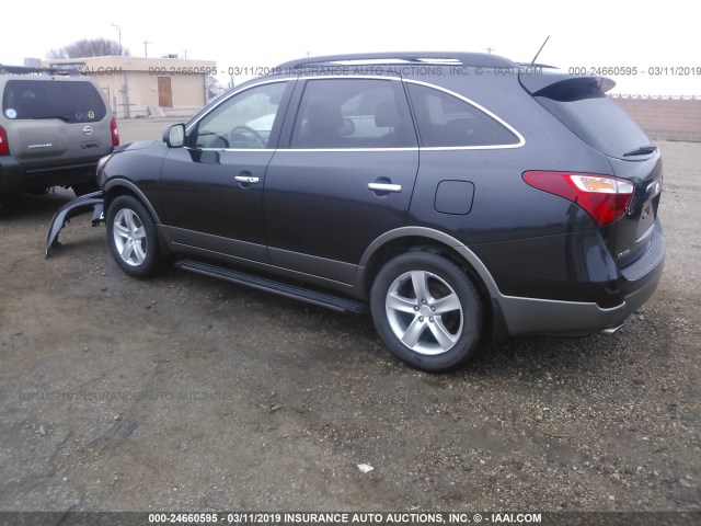 KM8NU13C38U061526 - 2008 HYUNDAI VERACRUZ GLS/SE/LIMITED BLACK photo 3