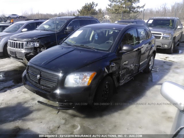 1B3HB28B98D738819 - 2008 DODGE CALIBER BLACK photo 2