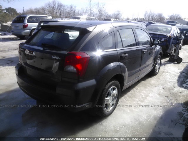 1B3HB28B98D738819 - 2008 DODGE CALIBER BLACK photo 4