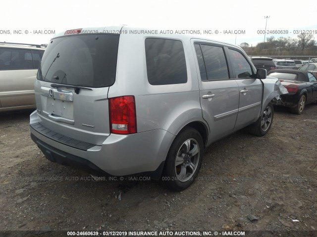 5FNYF3H31FB030622 - 2015 HONDA PILOT SE SILVER photo 4