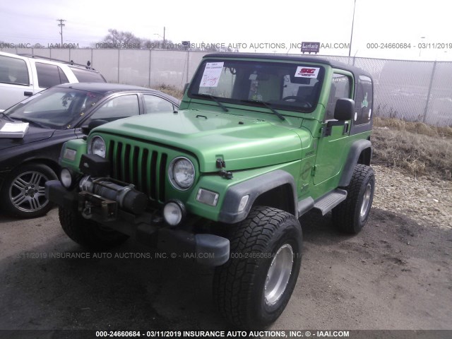 1J4FA49S64P740680 - 2004 JEEP WRANGLER / TJ  GREEN photo 2