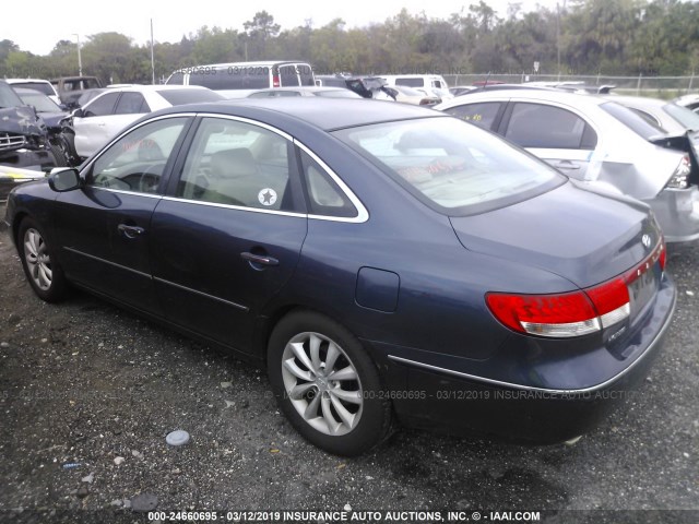 KMHFC46F96A044551 - 2006 HYUNDAI AZERA SE/LIMITED BLUE photo 3