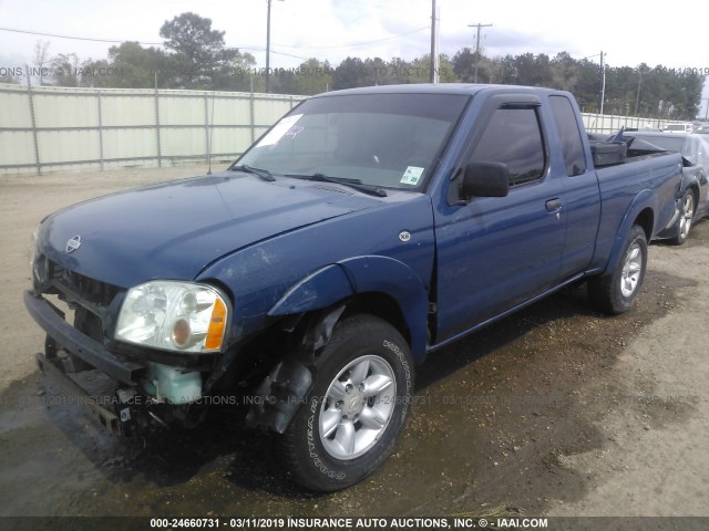 1N6DD26S51C331762 - 2001 NISSAN FRONTIER KING CAB XE BLUE photo 2