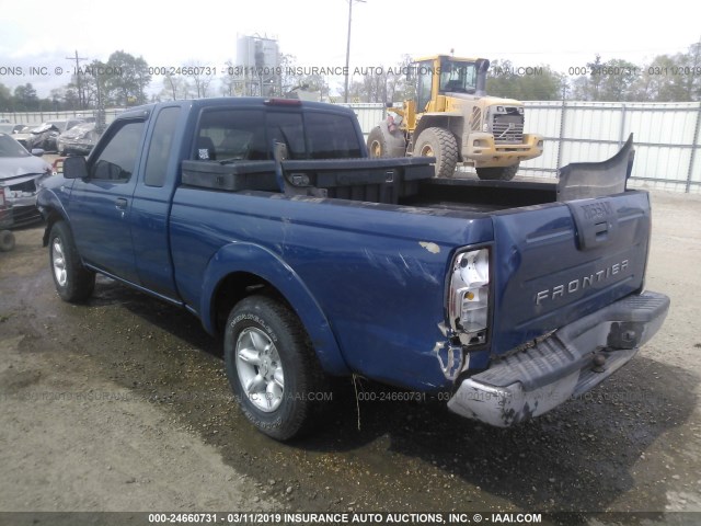 1N6DD26S51C331762 - 2001 NISSAN FRONTIER KING CAB XE BLUE photo 3