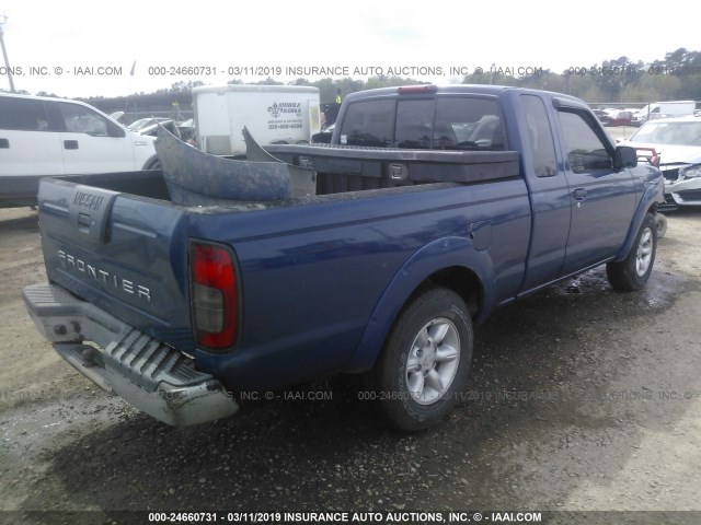 1N6DD26S51C331762 - 2001 NISSAN FRONTIER KING CAB XE BLUE photo 4