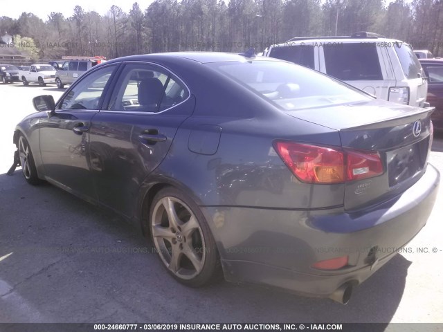 JTHBK262982063846 - 2008 LEXUS IS 250 BLACK photo 3