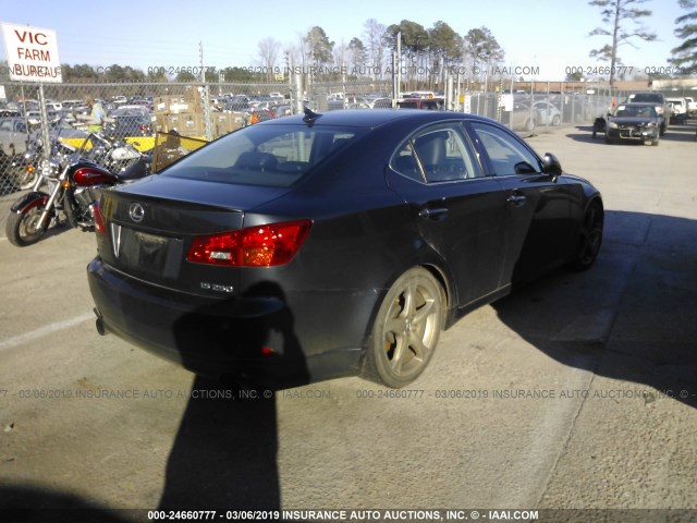 JTHBK262982063846 - 2008 LEXUS IS 250 BLACK photo 4