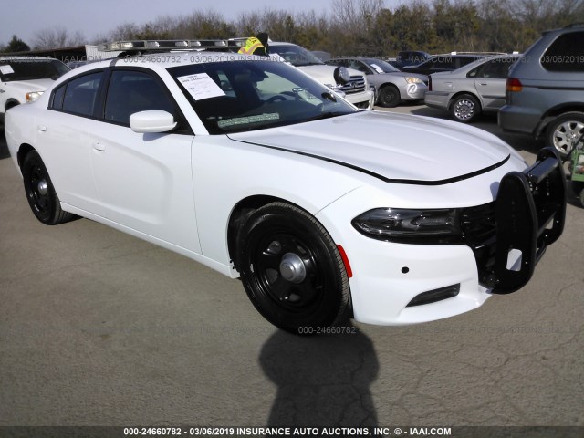 2C3CDXAT6JH255868 - 2018 DODGE CHARGER POLICE WHITE photo 1