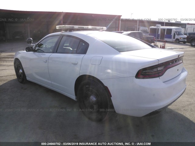 2C3CDXAT6JH255868 - 2018 DODGE CHARGER POLICE WHITE photo 3