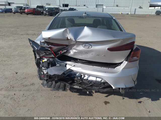 KMHD84LF5KU731189 - 2019 HYUNDAI ELANTRA SEL/VALUE/LIMITED SILVER photo 6