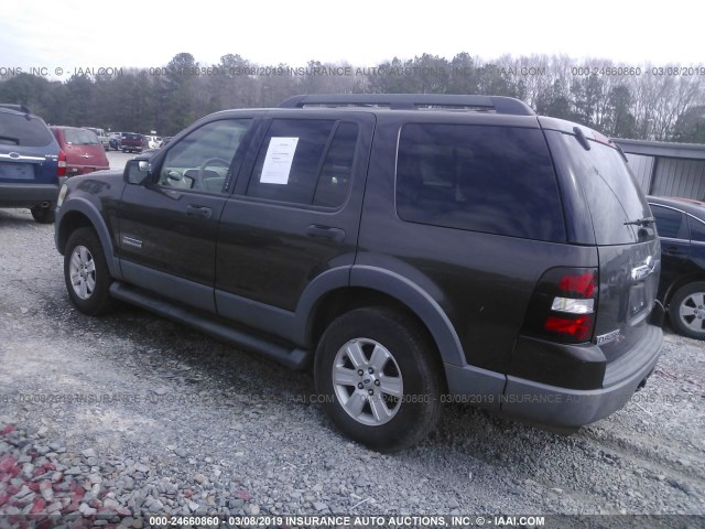 1FMEU73E66UA12225 - 2006 FORD EXPLORER XLT BROWN photo 3