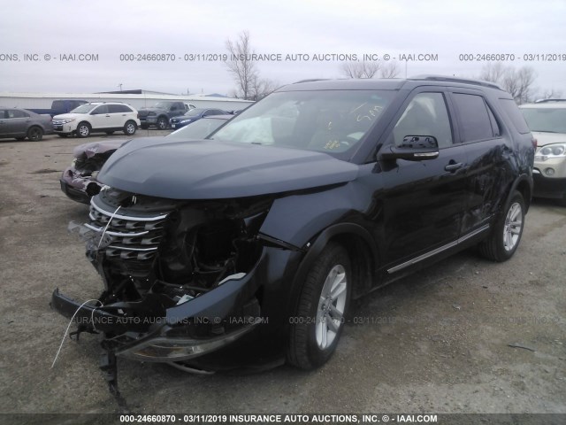 1FM5K7D8XHGD86661 - 2017 FORD EXPLORER XLT BLUE photo 2