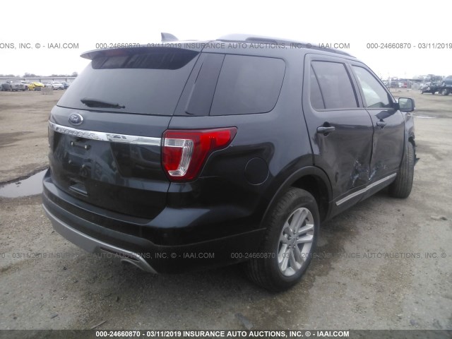 1FM5K7D8XHGD86661 - 2017 FORD EXPLORER XLT BLUE photo 4