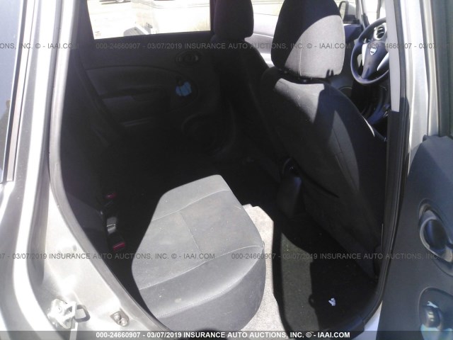 3N1CE2CP7EL376209 - 2014 NISSAN VERSA NOTE S/S PLUS/SV/SL SILVER photo 8