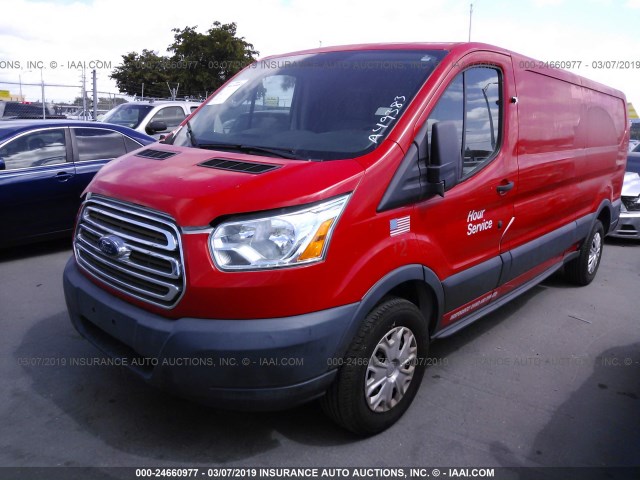 1FTYR2ZM0FKA49383 - 2015 FORD TRANSIT T-250 RED photo 2